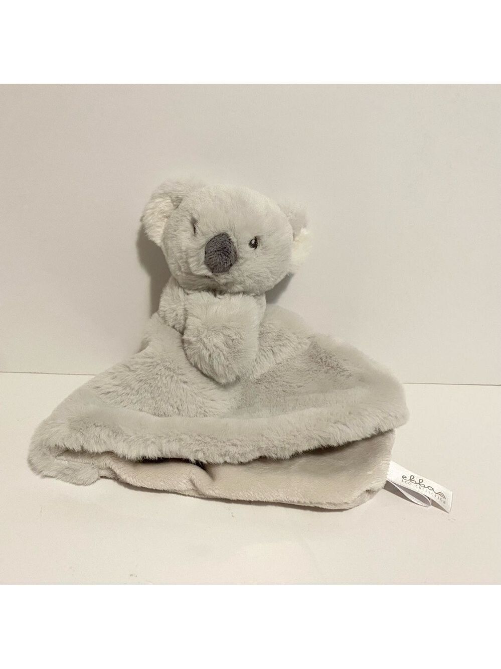 Ebba Eco Collection Gray Koala Lovie Plush Security Lovey White Soft Girl Boy